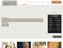 Tablet Screenshot of grandcreationsalon.com